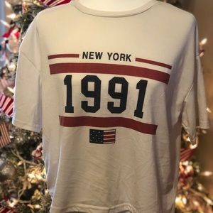 SHEIN New York 1991 crop top
